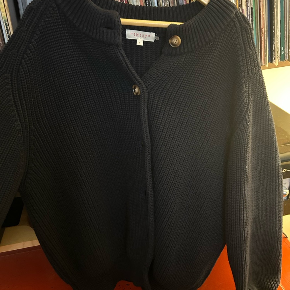 Denim & Co. Navy Cardigan Sweater